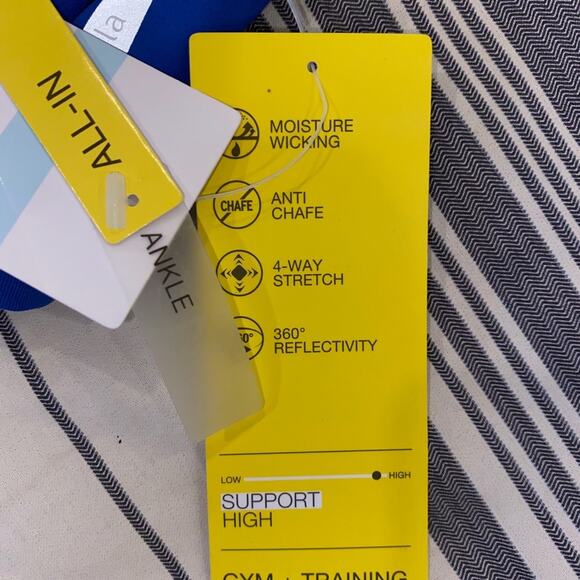 Zella Royal Blue Reflective Athletic Ankle Length Leggings SPF 50 Size XL - Picture 5 of 5